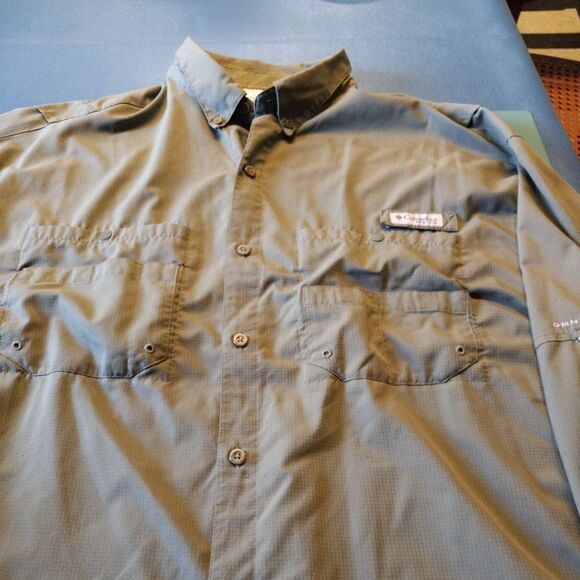 Columbia Sportswear Men's 2 XL Long Sleeve Button down Omni-Shade  Shirt - Picture 1 of 12